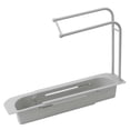 thumbnail image 2 of PULLIMORE Telescopic Sink Rack Holder, 2 in 1 Expandable Organizer Basket Shelf for Home Kitchen (Grey), 2 of 9