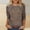 Coffee, variant on Women's Tops Plus Size 3/4 Length,Ladies' Fashion Printed Round Neck Three Quarter Sleeve 3/4 Sleeve T-shirt Loose Gray XXXXXL