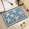 thumbnail image 3 of Starfish Coir Doormat 15x23 Inch Boho Ocean theme Welcome Fleece Mats Blue Rugs Decorative Front Porch Rugs Non Slip Entrance Kitchen Door Mat Indoor Outdoor Home Decor Supplies, 3 of 5