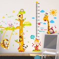 thumbnail image 3 of Giraffe Growth Chart Wall Sticker DIY Removable Animal Monkey Tree Decal Children Height Measure Wallpaper Mural Background Decor for Living Room Baby Bedroom Kids Room Nursery Classroom Playroom - -, 3 of 6