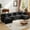 Black, variant on BedLuxury 111.5'' Modular Sectional Sofa with Movable Ottomans, U Shaped Cloud Couch for Living Room, 3-Seat, Beige