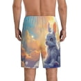 thumbnail image 5 of Cauagu Sunshine Colorful Cloud Rabbit Print Pajama Bottoms for Men Sleep Pajama Shorts Elastic Waistband Sleep Pajama Short Men's PJ Shorts -Large, 5 of 6