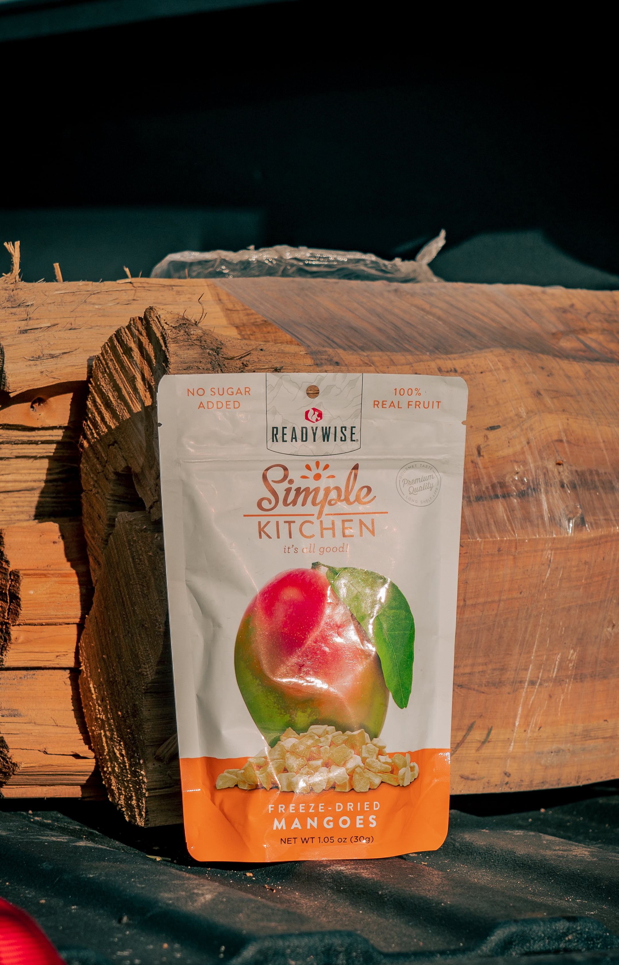 Ready Wise Simple Kitchen Freeze Dried Mangoes Single Pouch 1.05 oz, 6-Pack Case