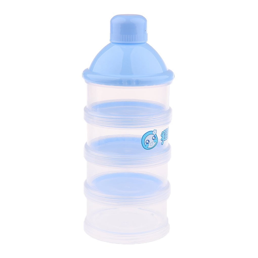 ROBOT-GXG Baby Powder Milk Storage Container - Portable Milk Powder Dispenser - 4-Layer Baby Milk Powder Dispenser Portable Detachable Baby Feeding Milk Powder Food Bottle Box Container