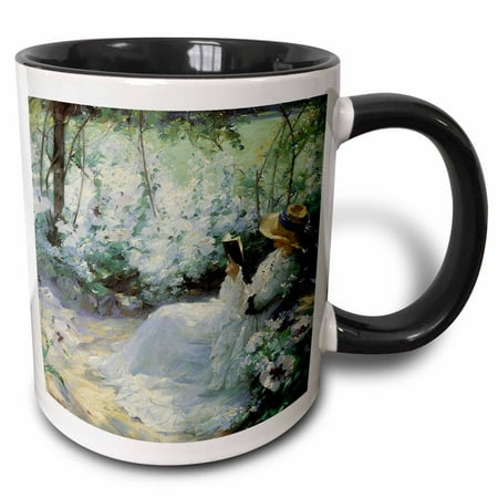 

3dRose Delicious Solitude by Frank Bramley Impressionist - Two Tone Black Mug 11-ounce