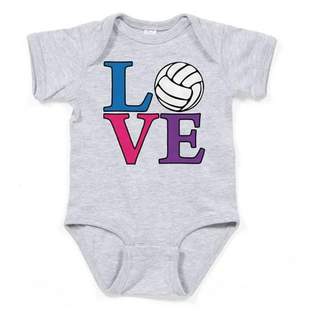 

CafePress - Multi Volleyball LOVE - Cute Infant Bodysuit Baby Romper - Size Newborn - 24 Months