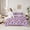 Pink Purple, variant on Manfei Cute Flower Daisy 7-Piece Twin Bedding Sets,Kawaii Cherry Blossom Bedding Comforter Set,Country Floral Sheet Sets For Girls,Breathable Home Decor Reversible