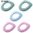 thumbnail image 2 of Almohadillas para inodoro gruesas y suaves de 5 piezas para baño: funda acolchada cálida y elástica de fibra fácil de instalar, 2 of 5