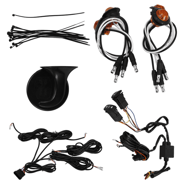 Kit de Clignotants UTV, Clignots de Rue Légaux UTV, Klaxon 110D, Kit de Clignotants Plug and Play, Clignotants