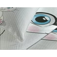thumbnail image 4 of Ambesonne Kitten Quilted Bedspread Set 3 Pcs, Cartoon Cat Pet, Queen Size, Grey White Pink, 4 of 5