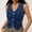 Blue, variant on Women's Crop Denim Vest Top for Women Sleeveless Solid Color Wash Jacket with V-Neck Lightweight Western Tank Black L