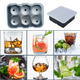 thumbnail image 4 of Bandeja de cubitos de hielo grande, molde de silicona reutilizable para bolas de hielo, cubitos de hielo cuadrados redondos grandes de fácil liberación, 4 of 5