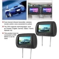 thumbnail image 3 of Universal Car Headrest Mount Monitor 7 Inch Wireless Control Headrest Monitor LCD Video Player USB MP5 Display Black 2Pcs, 3 of 5