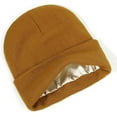 thumbnail image 6 of Unisex Satin Lined Winter Beanie for Women Men Silky Lining Slouchy Skull Cap Knitted Cuffed Skiing Knit Hat, 6 of 6