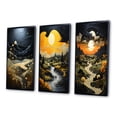 thumbnail image 3 of Designart "Dark Drama in Green Storm II" Landscape & Nature Framed Wall Art Set Of 3 - Green Storms Frame Gallery Set For Office Decor, 3 of 7