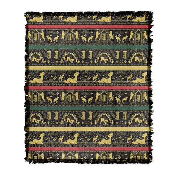 Fantastic Beasts The Secrets of Dumbledore Blanket, 50' x 60' Brazil Pattern Woven Tapestry Cotton Blend Fringed Throw Blanket