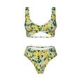 thumbnail image 4 of Daiia Lemon1 Women's Bikini Set Two Piece Swimsuit High Waisted Bikini Adjustable Straps Bikini Perfect for Beach, Pool, and Summer Vacation-X-Large, 4 of 9