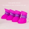 thumbnail image 4 of 4Pcs Anti-slip Rain Shoes Dog Cat  Rubber Boot Dogs Cats Pet Foot Cover Puppy Waterproof Socks Small Medium Dogs Protect The Paw ShopWise Round, 4 of 10