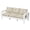 White with Neutral Palm Cushions, variant on Better Homes & Gardens Ezra Outdoor HDPE Sofa, White with Neutral Palm Cushions