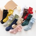 thumbnail image 4 of 2 Pairs Autumn Winter Baby Stockings with Cute Cherry Ball 0-4Years Toddler Knee High Socks Princess Socks, 4 of 4