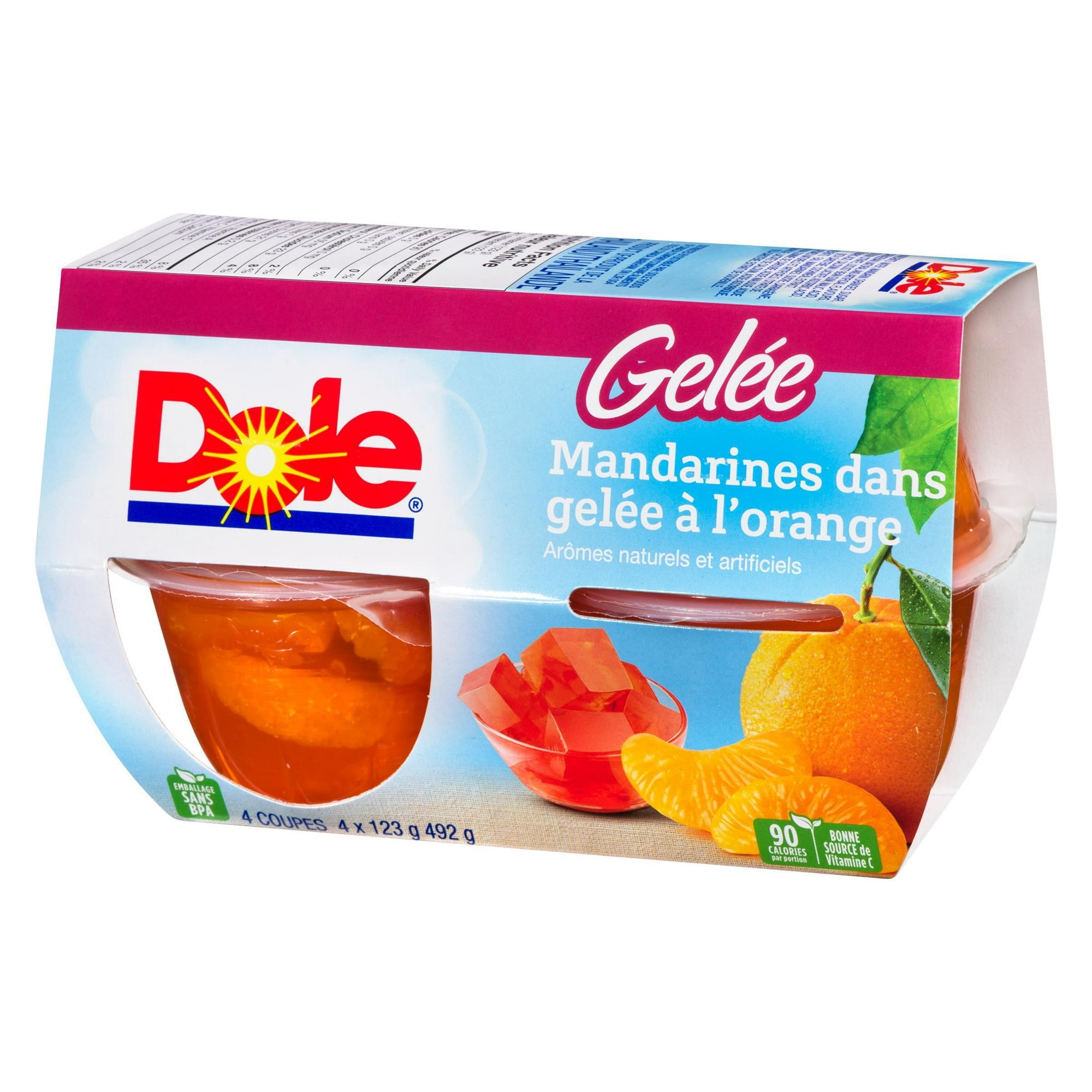 Dole Mandarins in Orange Gel, 4 Cups, 492 g
