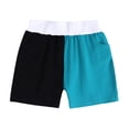 thumbnail image 5 of Bainana Toddler Boys Girls 2 Piece Tracksuit Kids Color Block Short Sleeve T Shirt And Shorts Set Breathable Soft Child Summer Sport Running Athletic Outfits Dark Blue Size 2-3 Years, 5 of 5