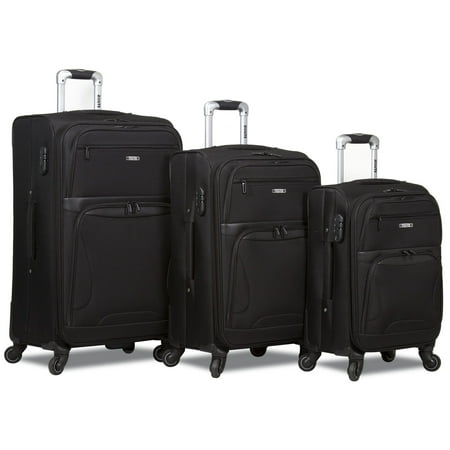 Rolite Explorer 3-Piece Expandable Spinner Luggage Set - (Best Luggage For Triumph Explorer)