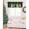 thumbnail image 6 of Christmas Valance for Windows Green Pine Trees Kitchen Curtain Valances Gold Star Xmas Tree Snowflake Valance Curtains Window Treatments Short Curtains for Kitchen Living Room Bedroom 54x18 Inch, 6 of 7