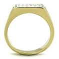 thumbnail image 3 of RareGem TK2048 - IP Gold(Ion Plating) Stainless Steel Ring with AAA Grade CZ in Clear, 3 of 4