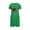 #0156-Green, variant on Betivan Women's Plus Size Valentine's Day Nightgown, Chest Printed Crew Neck Short Sleeve Short Nightdress, Comfy Homewear