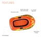 thumbnail image 4 of Bote inflable de remos en balsa Intex Explorer 100 para 1 persona para niños, 4 of 5