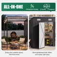 thumbnail image 4 of Clouddwell Metal Storage Shed with Hardtop Pergola 10x3 ft 2-in-1, 5x3 ft Outdoor Tool Shed with 5x3 ft Attached Pergola for Backyard, 4 of 10