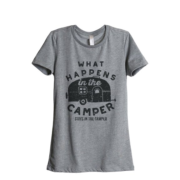 Thread Tank Designs - Stays In The Camper Women's Relaxed T-Shirt Tee