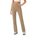 thumbnail image 2 of BLVB Women's Straight Leg Yoga Pants High Waist Stretchy Work Pants Gym Workout Leggings with Pockets, 2 of 7
