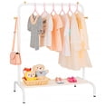 thumbnail image 1 of Perchero para ropa para niños, perchero con estante de almacenamiento inferior, perchero para niños, bebés pequeños y niños pequeños, organizador de ropa para colgar ropa, camisas, tocador, sombrero,, 1 of 5