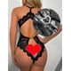 thumbnail image 1 of Ropa interior sexy pijama sexy mono de archivo abierto mono de engranaje abierto rosa rojo, 1 of 5