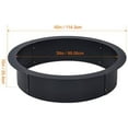 thumbnail image 6 of 45 Inch Smokeless Fire Pit, Round Wood Burning Fire Pits, Heavy Duty Firepits with Poker for Backyard, Bonfire, Outdoor 2.5mm Thickness Steel Black, 6 of 18