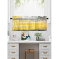thumbnail image 5 of Valances for Windows Gray Yellow Gradient Rod Pocket Cafe Window Treatments Valance Curtains for Kitchen Bathroom Laundry Basement Windows 42"x12", 5 of 9
