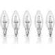 thumbnail image 1 of 28W Halogen Candles Light Bulbs, 5 Pack SES E14 Halogen Candle Bulb, 350 Lumen, Mains 230V, 1 of 5