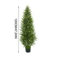 thumbnail image 2 of 4FT UV Resistant Artificial Topiary Trees Outdoor, 35in Faux Cedar Tree with Full & Realistic Leaves, Fake Cypress Tree for Front Door Proch Patio Deck Balcony Yard Decor (E), 2 of 9