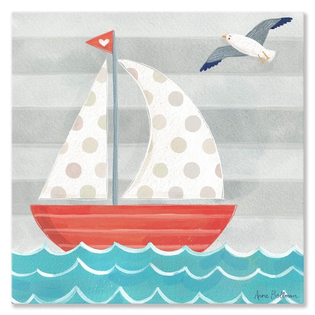Arte mural en lienzo Oopsy Daisy Let's Set Sail 25 x 25 cm