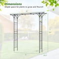 thumbnail image 3 of Gymax 7 FT Garden Arch Arbor Metal Frame Stand Trellis w/Flat Top Design for Climbing Plants Outdoor Archway Gate for Wedding Ceremony, 3 of 10