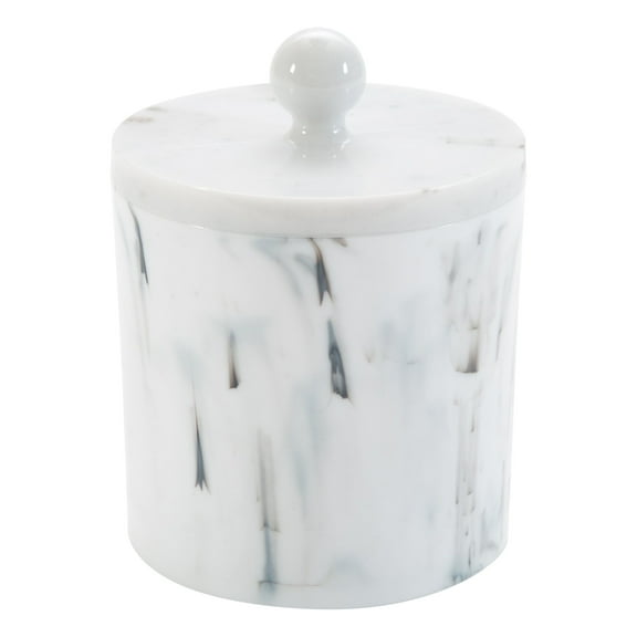 Simplify Q-Tip and Cotton Holder, Plastic, Marble Design