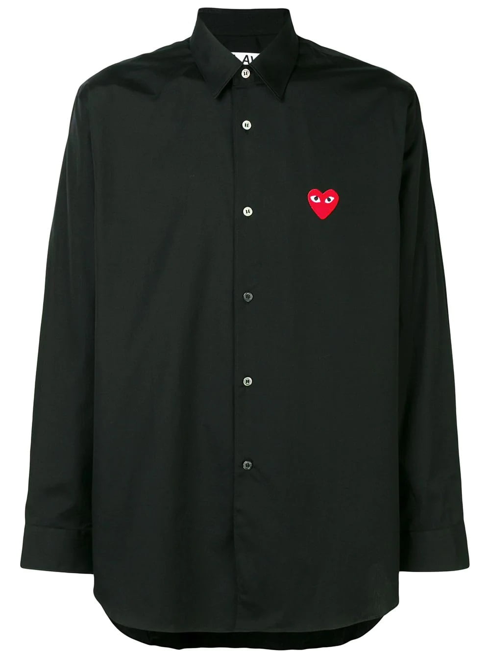 cdg button shirt