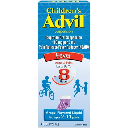 Advil Children's Suspension Liquid-Grape-4 Oz (Best Medicine For Flu And Fever)