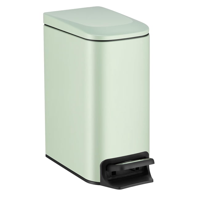 Bote de basura TIPGO Slim de acero inoxidable, 6 L/1.6 galones, verde