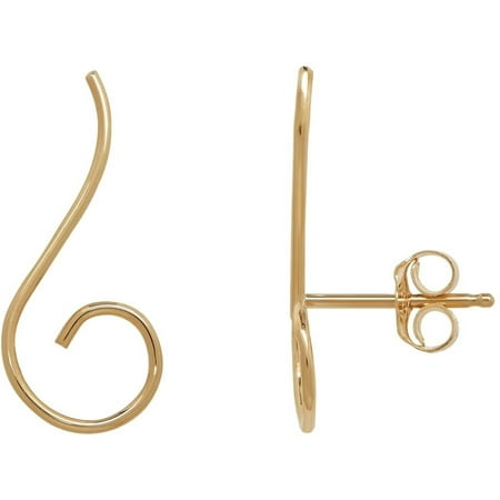 Simply Gold 14kt Yellow Gold Wire Swirl Ear Cuff