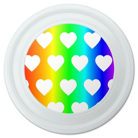 Sweet Heart Pattern Rainbow Novelty 9" Flying Disc
