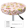 thumbnail image 2 of Kdxio Breakfast Print Stool Covers Round,Stretch Round Bar Stool Covers Washable Bar Stool Cushion Slipcover for 12-15 Inch Chair, 2 of 5