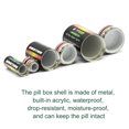 thumbnail image 4 of QualitChoice Metal Battery-Shaped Refillable Pill Organizer Box Seniors Container Monthly Tablet Case Holder Travel Supplies 25x49mm 1Set, 4 of 6